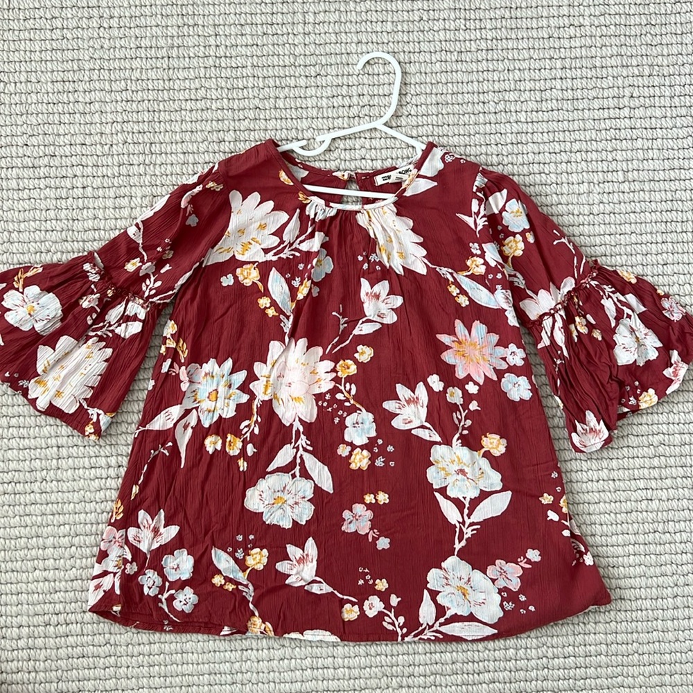 Billabong girls Vacation Mode Bell Sleeve dress size XS